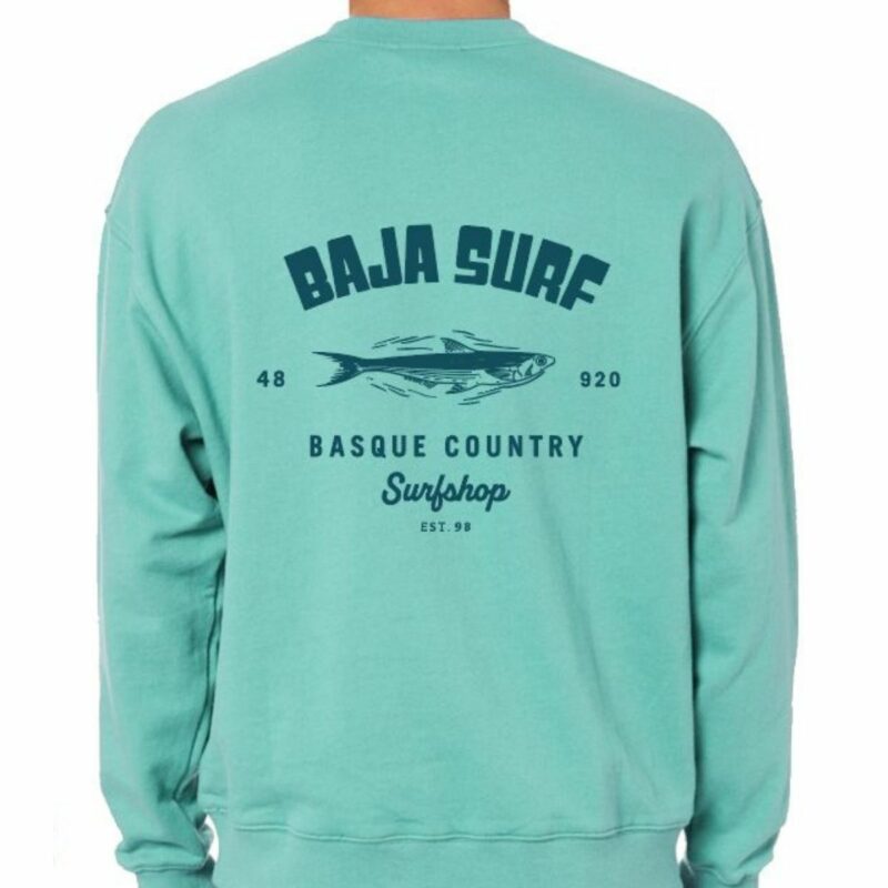 Sudadera turquesa baja surf shop
