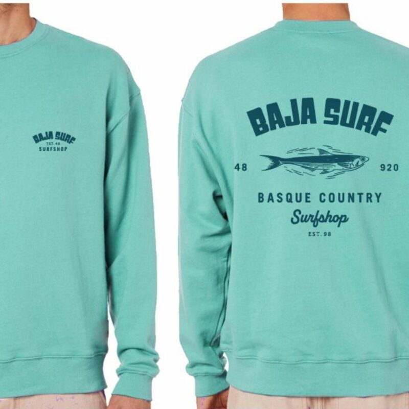 Sudadera turquesa baja surf shop